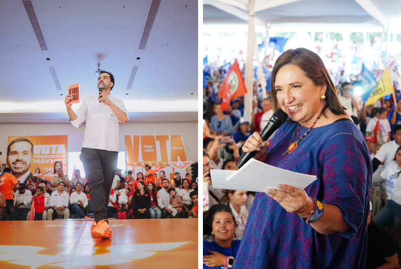 La candidata y el candidato realizaron actividades de camaña a 21 días de la elección. FOTOS: Jórge Álvarez Máynez, Xóchitl Gálvez Ruiz.