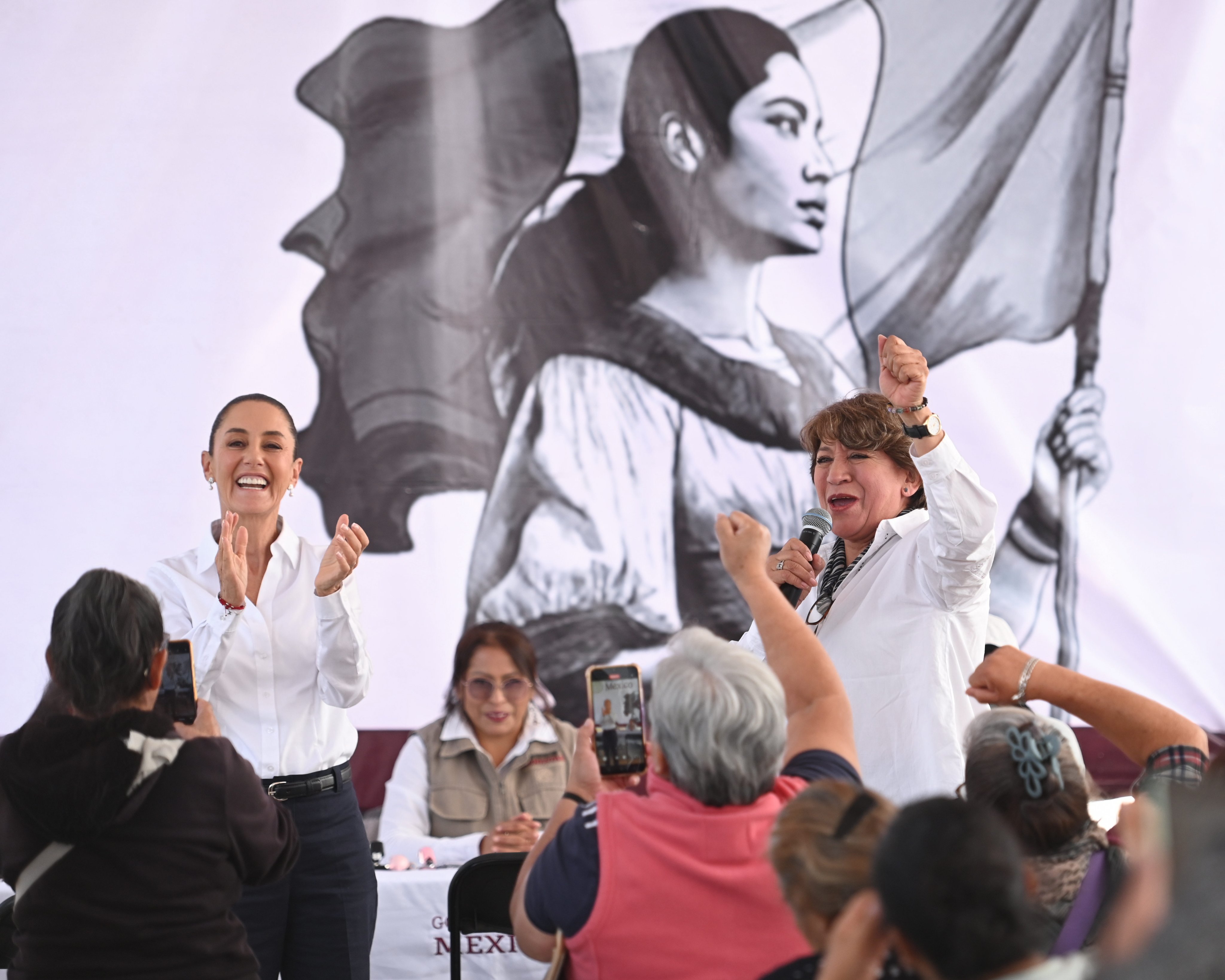 Claudia Sheinbaum y Delfina Gómez 