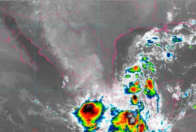 La siguiente semana podría haber formación de otros ciclones en ambas costas del país; hay zona de vigilancia. Foto: @conagua_clima