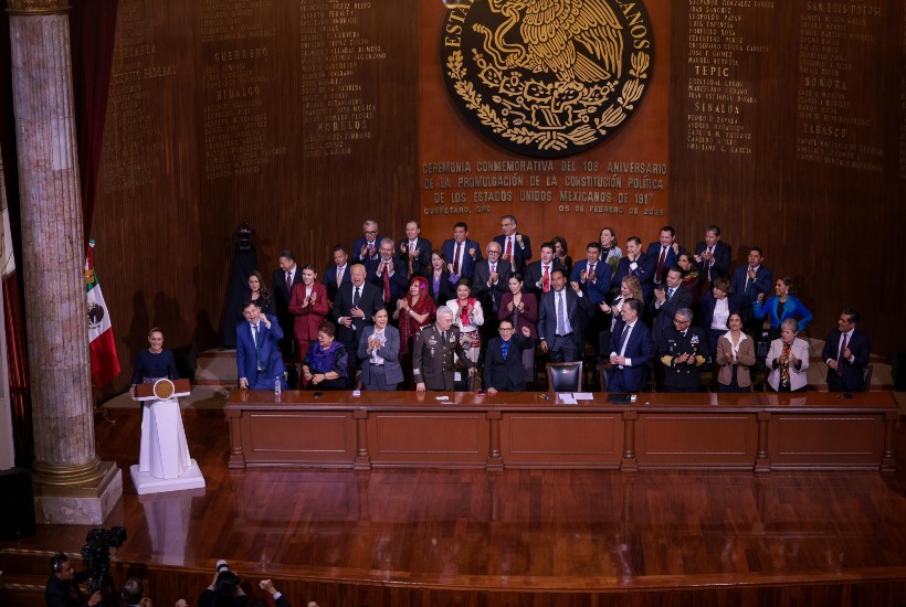 La jefa del Ejecutivo aseguró que es la Constitución “nuestro escudo para defender a la nación”. FOTO: Cuartoscuro