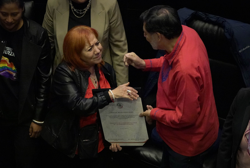 La sesión para reeelgir a Rosaduró Rosario Piedra Ibarra como titular de la Comisión Nacional de los Derechos Humanos (CNDH) duró 13 horas. Foto: ROGELIO MORALES /CUARTOSCURO.COM