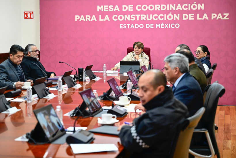 La gobernadora reiteró que la disminución de los homicidios dolosos es el resultado del trabajo coordinado. Foto GEM