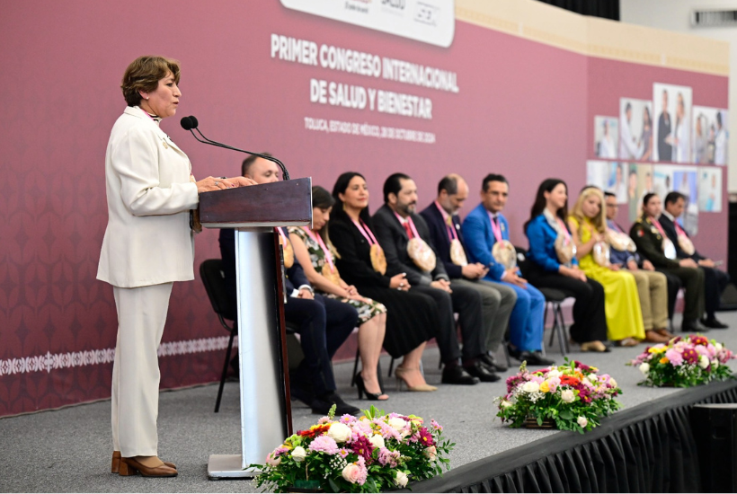 La Gobernadora Delfina Gómez inauguró el Congreso Internacional de Salud y Bienestar.