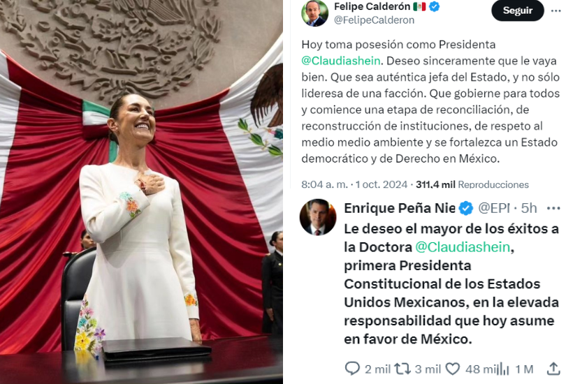 Fotos: @ClaudiaShein, @FelipeCalderon y @EPN