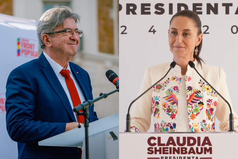 Fotos: Jean-Luc Mélenchon y @ClaudiaShein