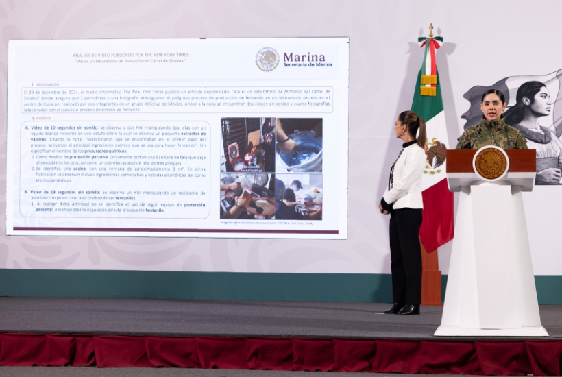 En la primera conferencia matutina del año, la presidenta Sheinbaum subrayó la necesidad de garantizar información veraz en los medios de comunicación. Foto: Presidencia 