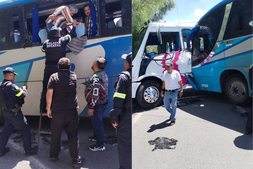 Los lesionados fueron trasladados para su atención médica. 