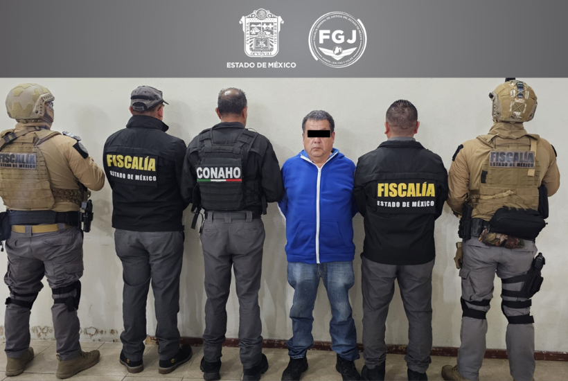 Armando “N”, fue detenido hace unos días por elementos de la Fiscalía General de Justicia del Estado de México (FGJEM).