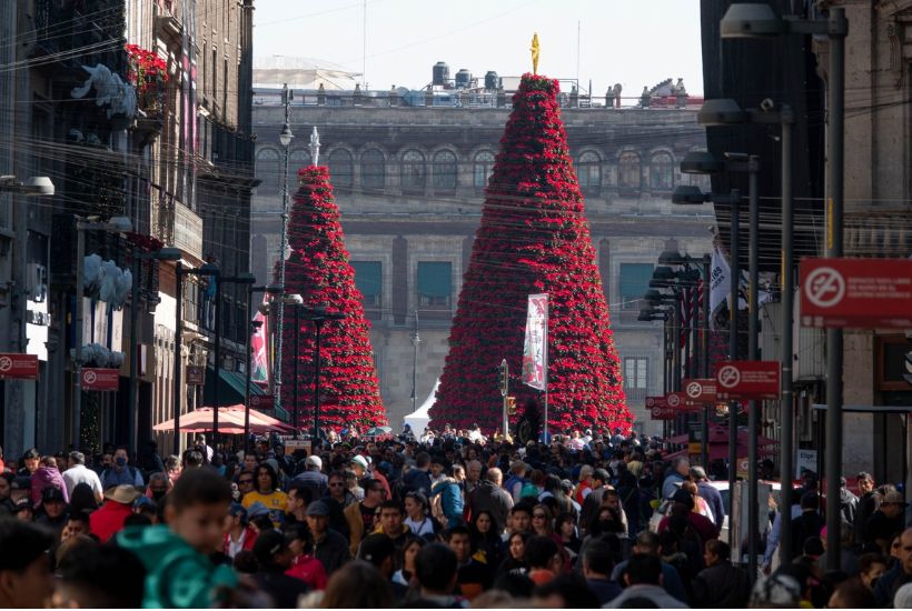 Zócalo capitalino en fiestas navideñas