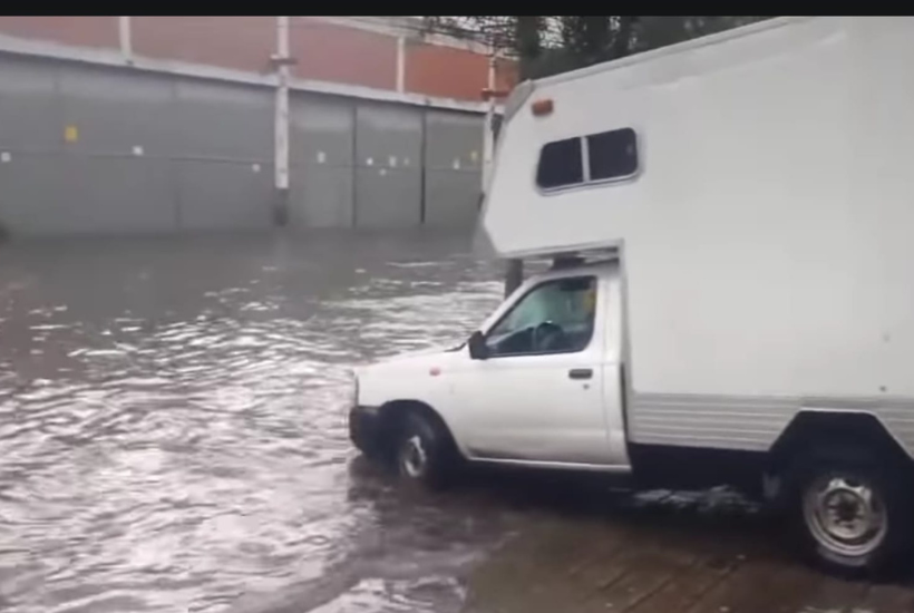 en avenida Alcanfores se cayó un árbol y en calles del Molinito se desbordan las coladeras, en Plan de Ayala el agua no deja de caer,